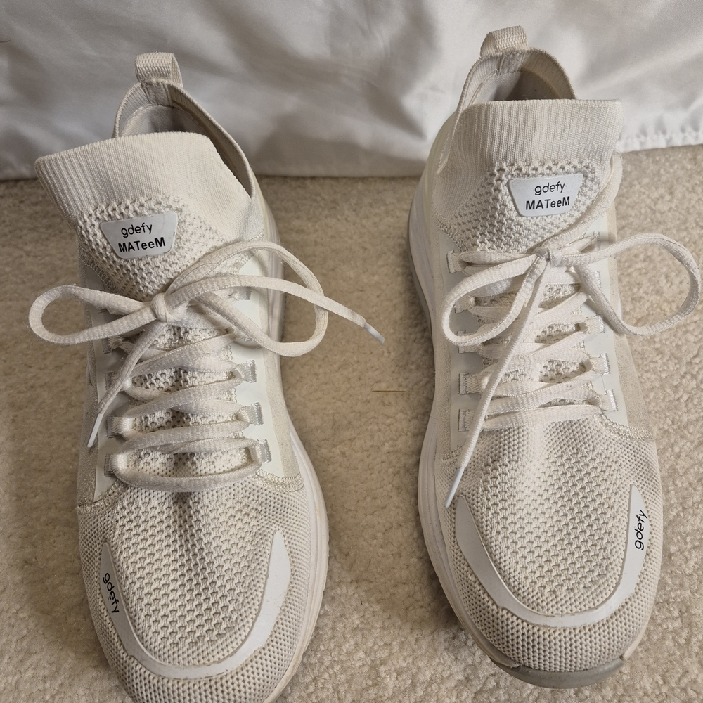 Gdefy Mateem Men's Cream Athletic Shoes